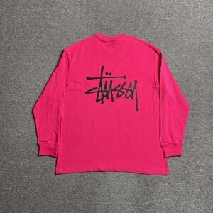 Stussy Long Sleeve T-Shirt in pink
